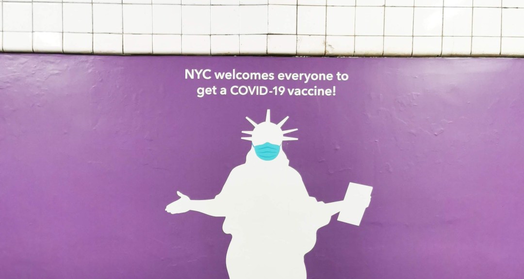 billboard NYC COVID 19 vaccine